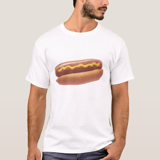 Hot Dog mit Senf T-Shirt (Vorderseite)