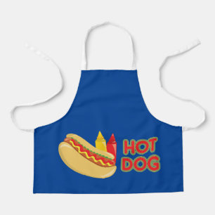 Hot Dog mit Senf und Ketchup Schürze