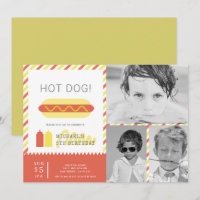 HOT DOG! Modern Kids Foto Collage Geburtstag