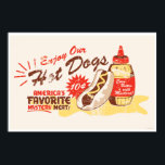 Hot Dog Print Poster<br><div class="desc">Macht meinen mit Senf! Das Vintage Imbiss-Schild von Ridge Rooms macht das amerikanische Mystery Meat zum Muss!</div>