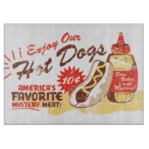 Hot Dog Retro-Schneidbrett Schneidebrett