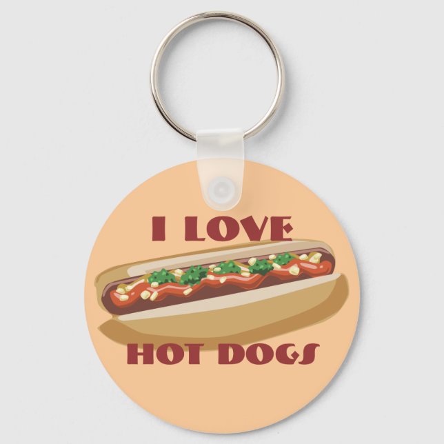 Hot Dog Schlüsselanhänger (Vorderseite)