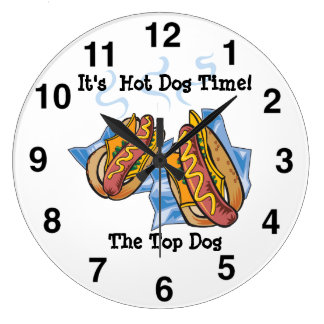 Hot Dog Shop Wall Uhr