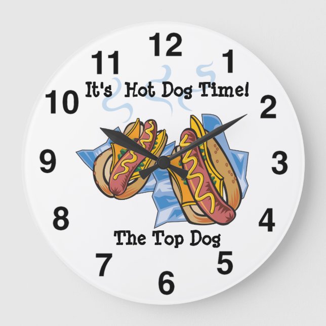 Hot Dog Shop Wall Uhr (Vorderseite)