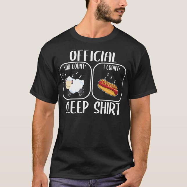 Hot Dog Sleep Shirt Count Sheep (Vorderseite)