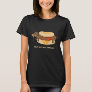 Hot Dog-T - Shirt für benutzerdefinierten Text