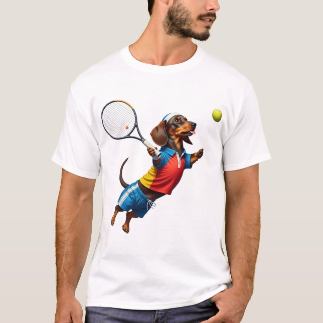 Hot Dog Tennis T-Shirt (Vorderseite)
