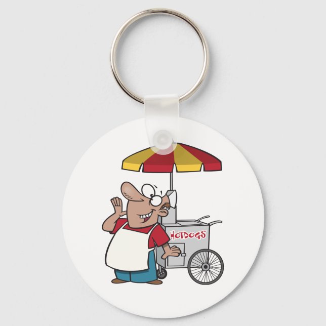 Hot Dog Vendor Schlüsselanhänger (Vorderseite)