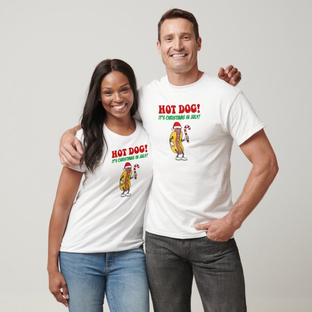 Hot Dog Weihnachten im Juli T-Shirt (Unisex)