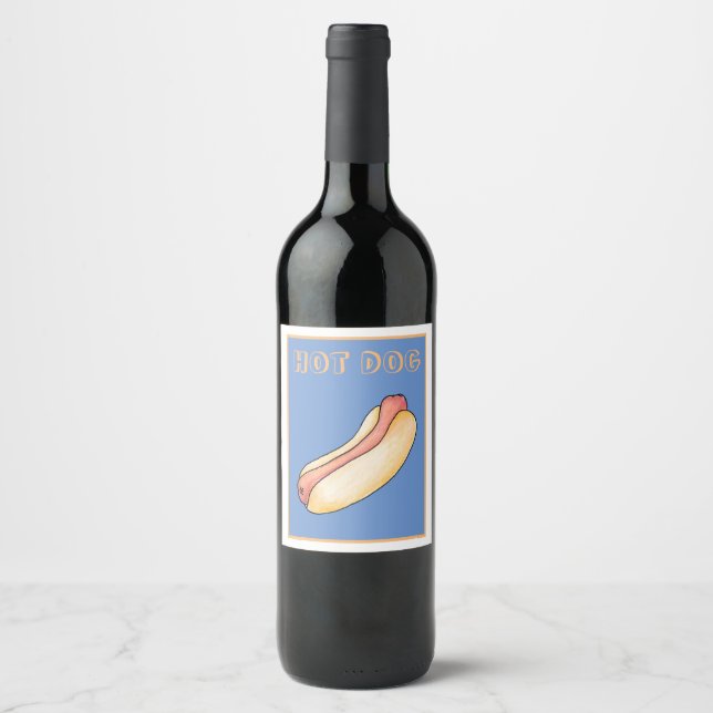 Hot Dog Weinetikett (Vorderseite)