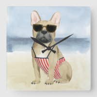 Hot Dog | Welpe in Sonnenbrille am Strand