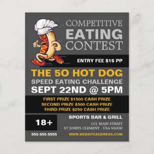 Hot Dog - Wettbewerb/Speed Eating Contest Flyer