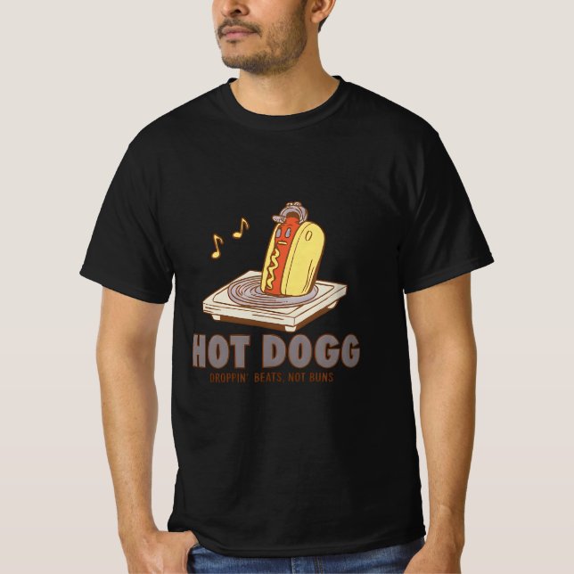Hot Dogg – Beats fallen lassen, nicht Brötchen Lus T-Shirt (Vorderseite)