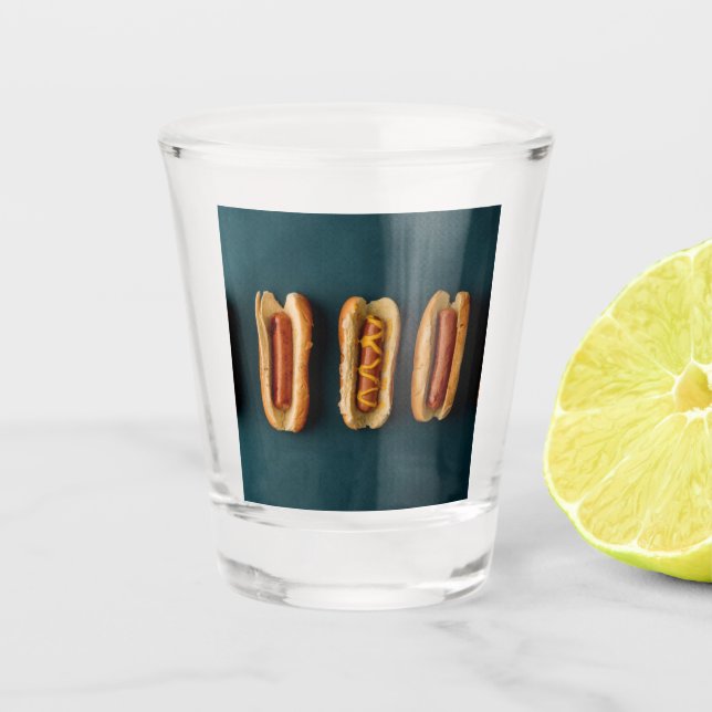 Hot Dogs and Buns Schnapsglas (Vorderseite)