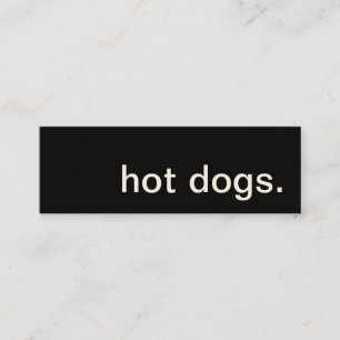 hot dogs. carte punch de fidélité
