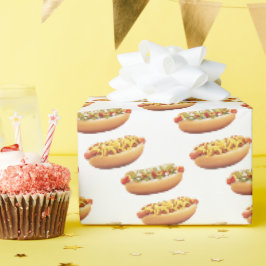 Hot Dogs on White Geschenkpapier