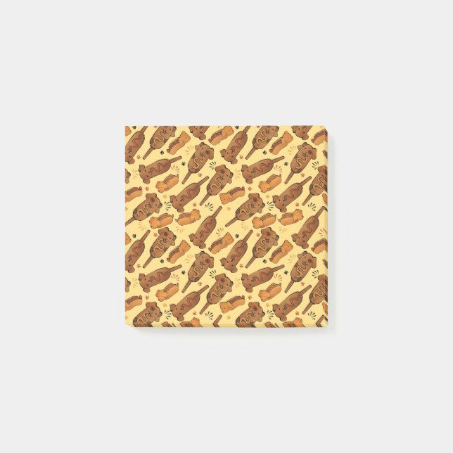 Hot Dogs Sticky Post-it Klebezettel (Vorderseite)