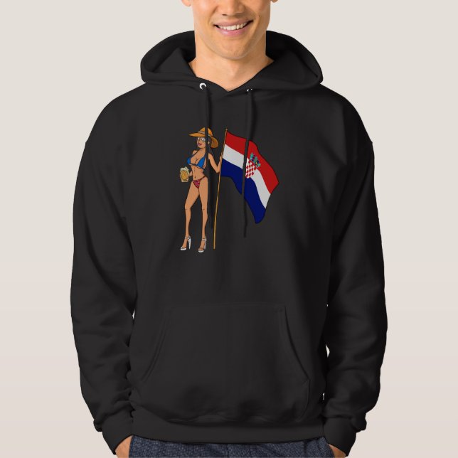 Hot Fan Girl Croatia Hoodie (Vorderseite)