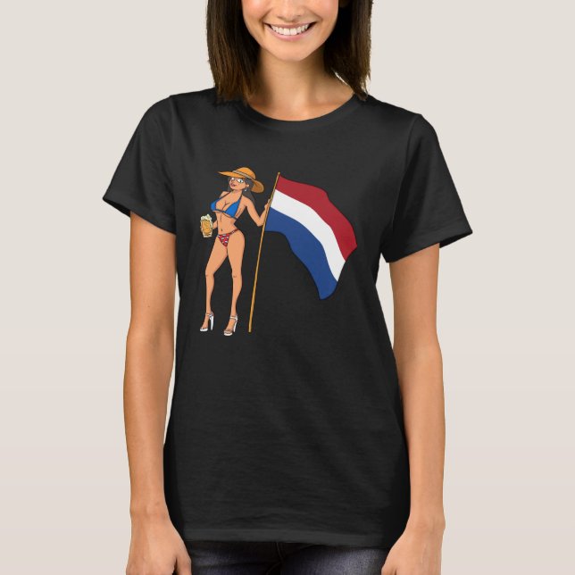Hot Fan Girl Netherlands T-Shirt (Vorderseite)