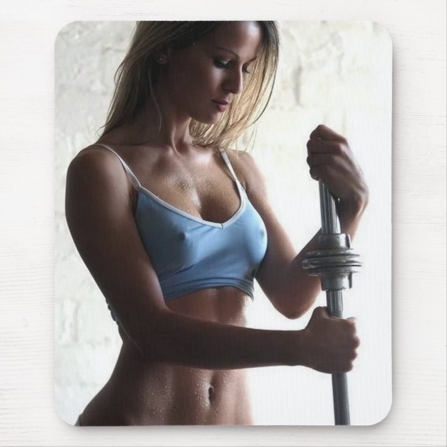 Hot Female Fitness Girls Mousepad (Vorne)