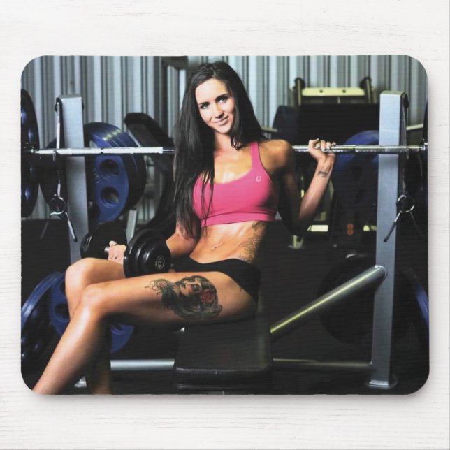 Hot Female Fitness Girls Mousepad (Vorne)