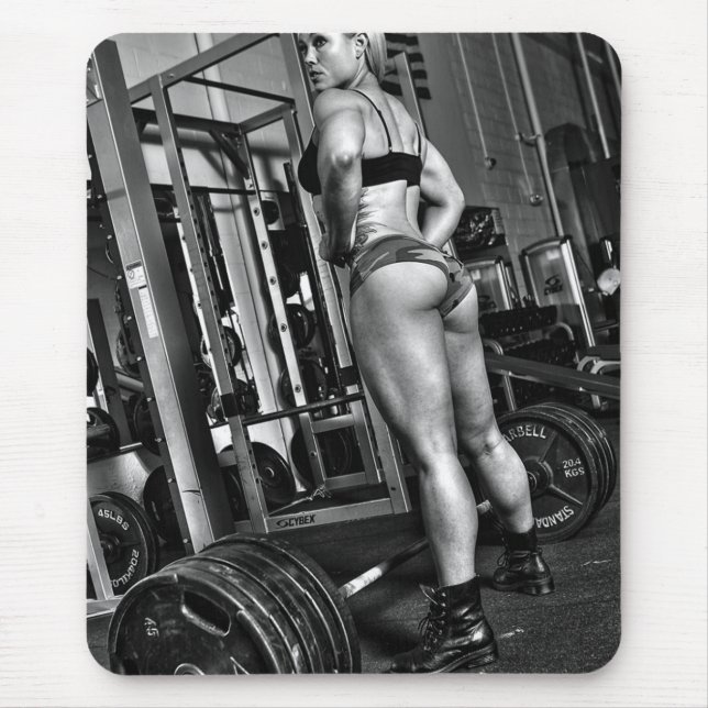 Hot Female Fitness Girls Mousepad (Vorne)