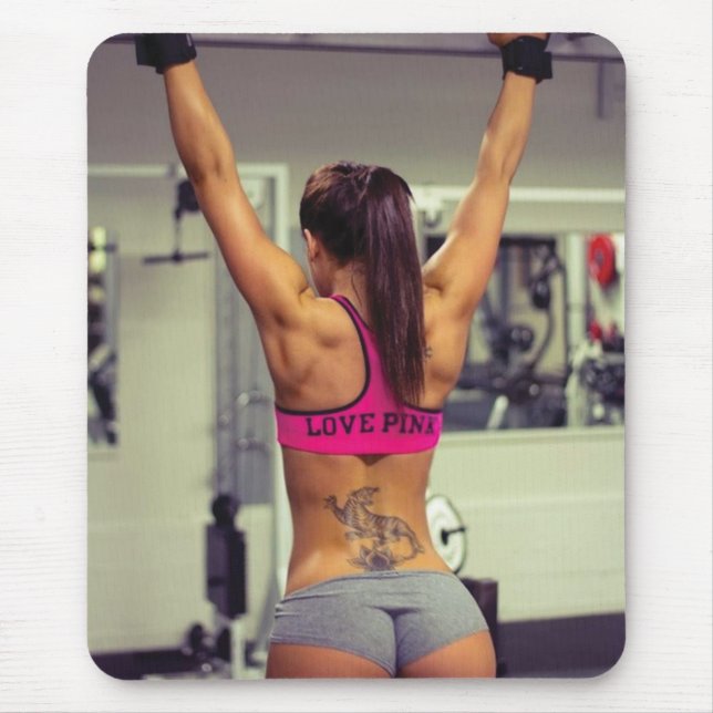 Hot Female Fitness Girls Mousepad (Vorne)