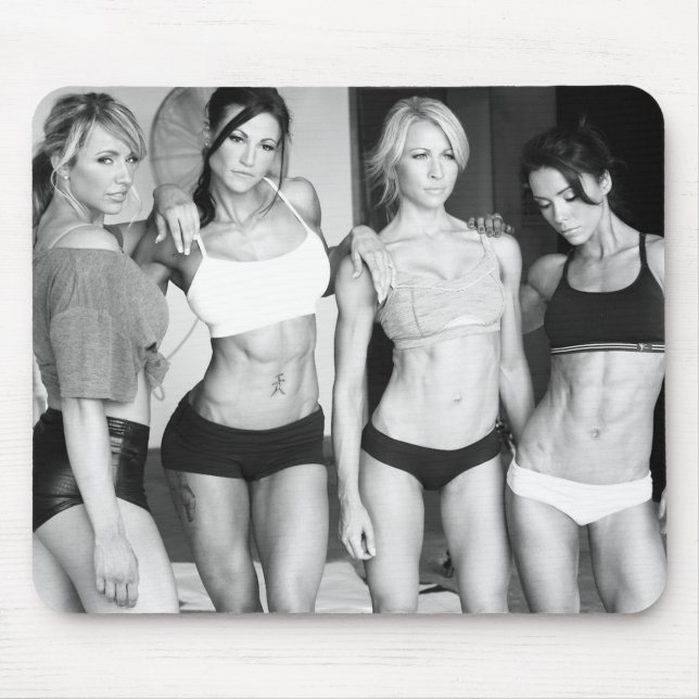 Hot Female Fitness Girls Mousepad (Vorne)
