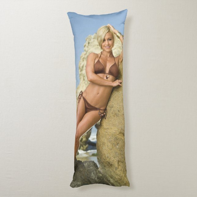 Hot Fitness Girl Seitenschläferkissen (Rückseite (Vertikal))