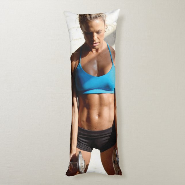Hot Fitness Girl Seitenschläferkissen (Rückseite (Vertikal))