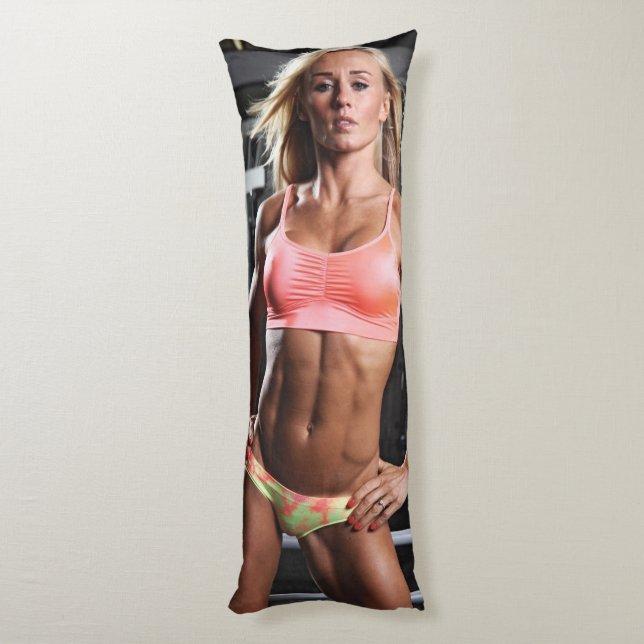 Hot Fitness Girl Seitenschläferkissen (Rückseite (Vertikal))