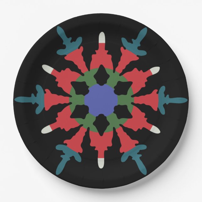 Hot Flake Holiday Plate Pappteller (Vorderseite)