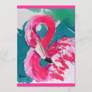 Hot Flamingo "Save the Date" Einladungen
