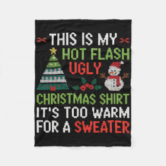 Hot Flash hässlich Weihnachts-Shirt zu warme Menop Fleecedecke