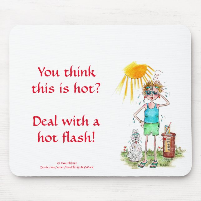 Hot Flash Vignette Sun Poignant Anweisung Mo Mousepad (Vorne)