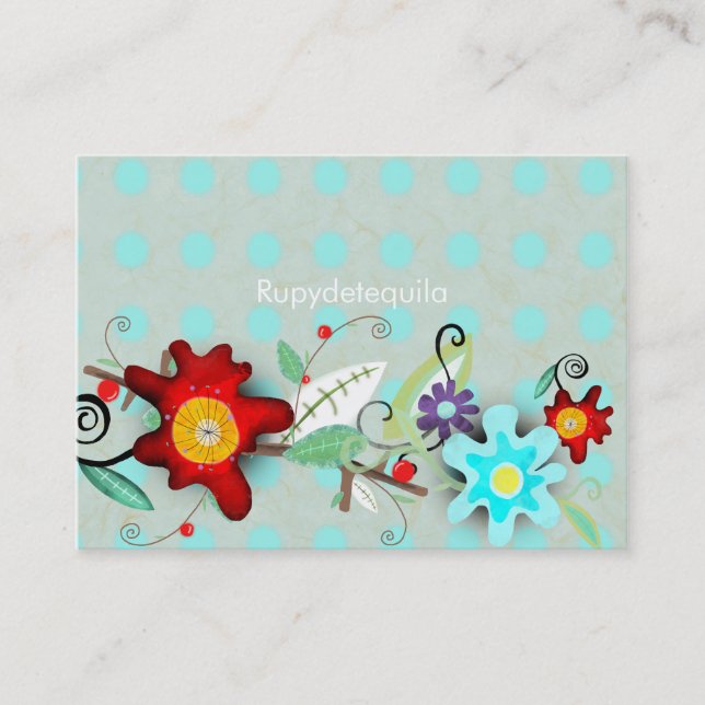 Hot Floral Business Card Visitenkarte (Vorderseite)