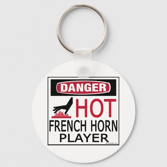 Hot French Horn Player Schlüsselanhänger (Vorderseite)