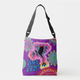 Hot Frog Surf Psychedelic Cross Body Tasche lila