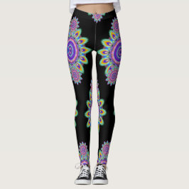 Hot Frog Surf psychedelisch BoHo Leggings schwarz.