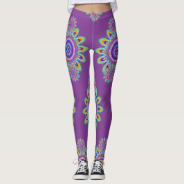 Hot Frog Surf psychedelische BoHo Leggings lila.