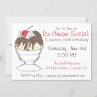 Hot Fudge Sundae Ice Cream Social Birthday Party