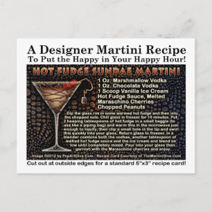 Hot Fudge Sundae Martini Rezept Postkarte