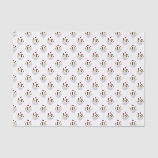 Hot Fudge Sundaes Tissue Paper Seidenpapier (Vorderseite)
