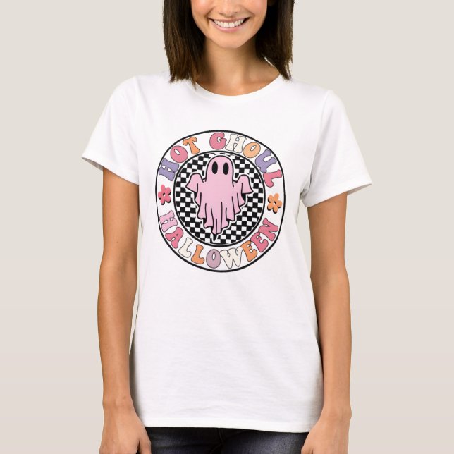 Hot Ghoul Halloween | Fun Spooky Vibes T-Shirt (Vorderseite)