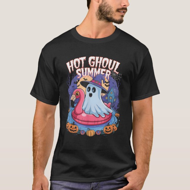 Hot Ghoul Summer Ghost Funny Halloween Geister Kin T-Shirt (Vorderseite)