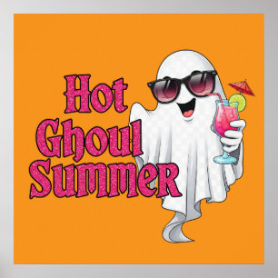 Hot Ghoul Summer T-Shirt Poster