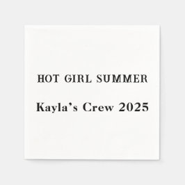 Hot Girl Summer Custom Napkins - Girls Trip 2025 Serviette
