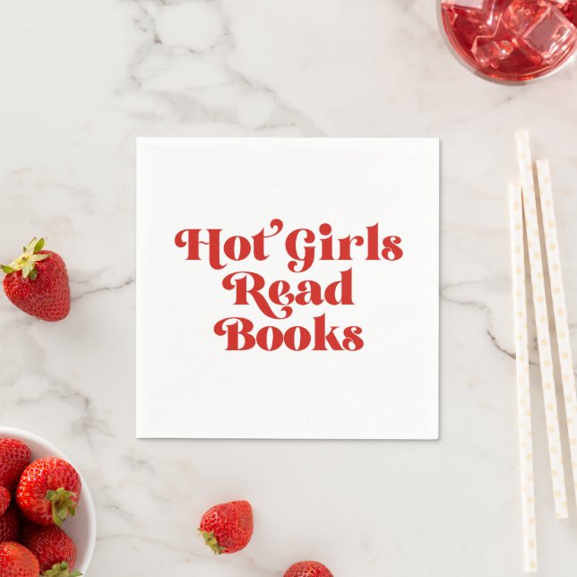 Hot Girls lesen Bücher Serviette (Beispiel)