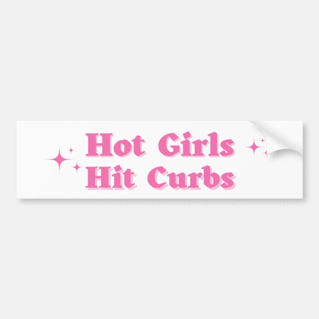 Hot Girls schlagen Kurven Autoaufkleber (Vorne)