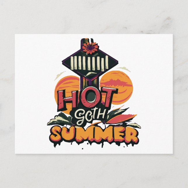 Hot Goth Summer Chic Postkarte (Vorderseite)